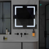 LED Spiegel Quadratisch | Wandschalter-Steuerung | Kaltweißes Licht - Reyze Seria Salono Model 2